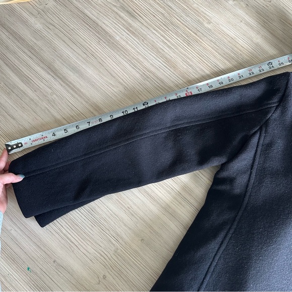 Fidelity // by Gerald & Stewart/ Wool black Pea Coat Size M - Picture 10 of 14